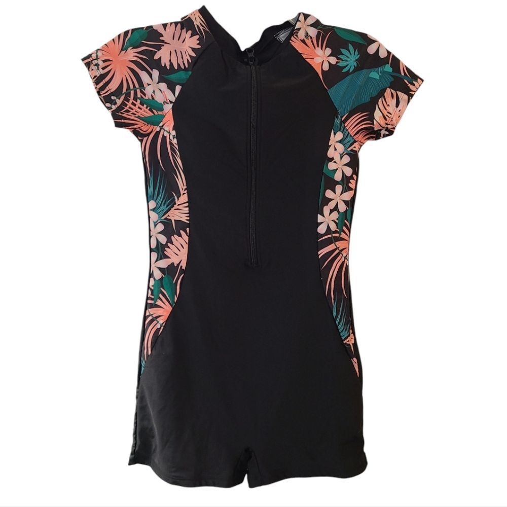 Tropical Print Women’s Rashguard Swimsuit - Picture 3 of 10